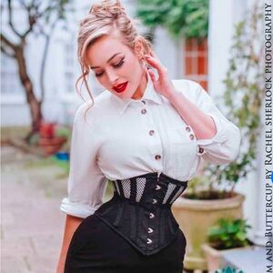 Orchard Corset fishnet waspie corset